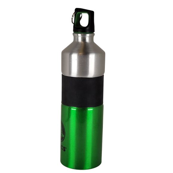 Crocs Green Black Stainless Steel Water Bottle 10" Tall  Lid Durable Logo - Picture 3 of 9